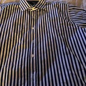 Elements by Arnold Zimberg blue and white long-sleeved shirt, size XL